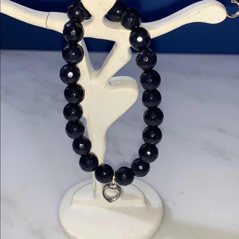 Handmade Faceted Indigo Gemstone Bracelet